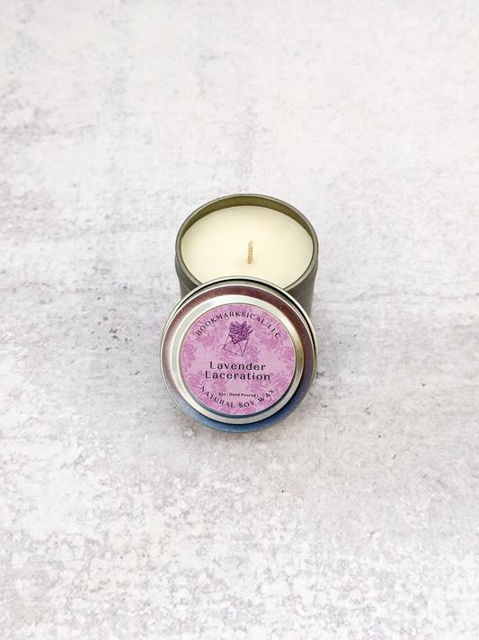 Lavender Laceration Soy Candle - Mini