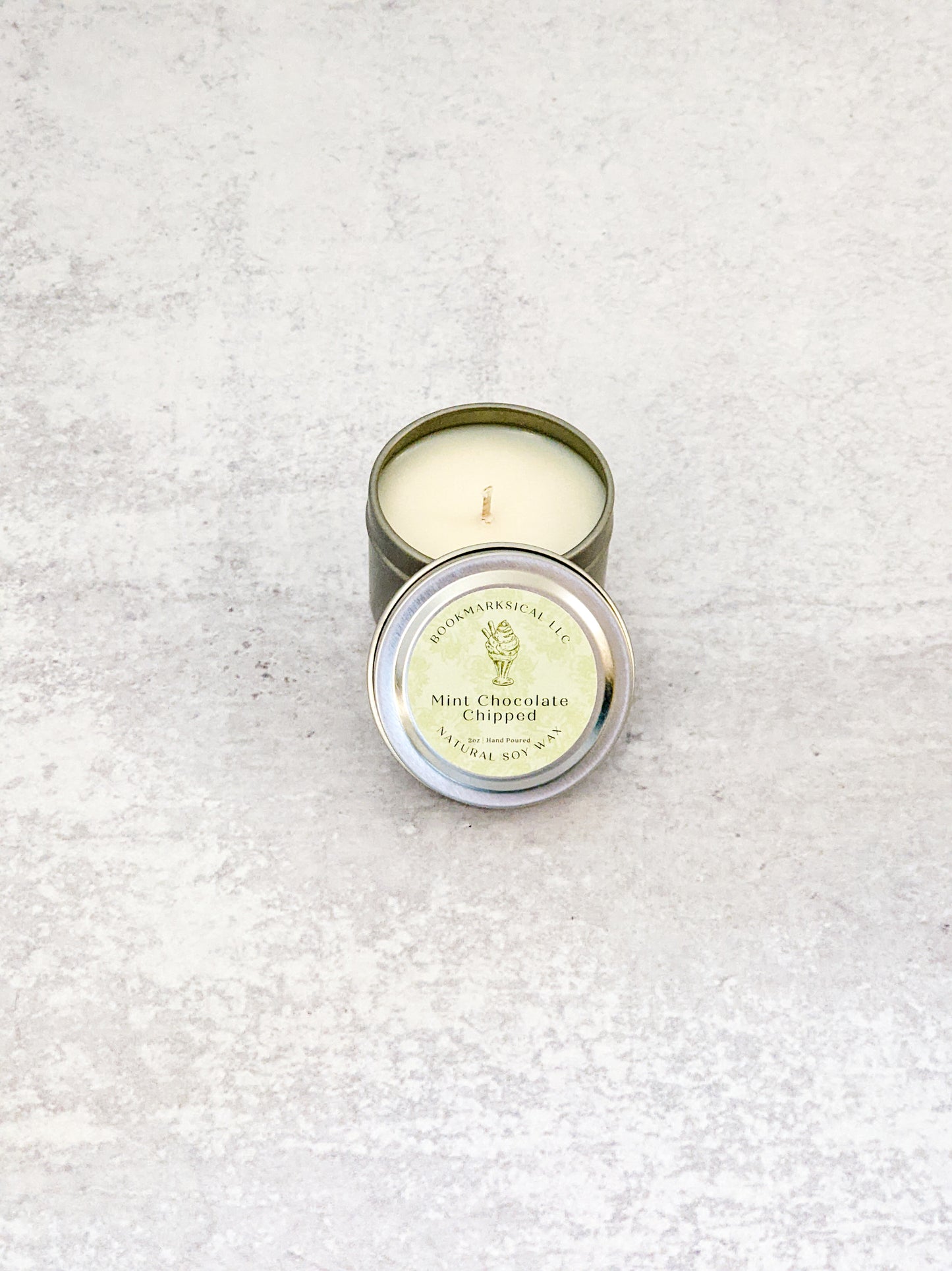 Mint Chocolate Chipped Soy Candle - Mini